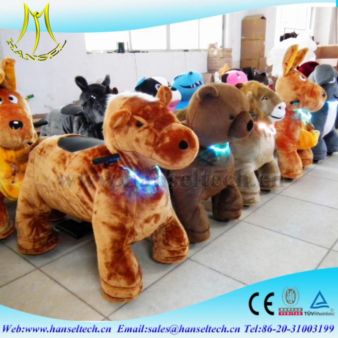Hansel battery coin operated entertain machine used for children rides fair attractions safari animal motorized ride