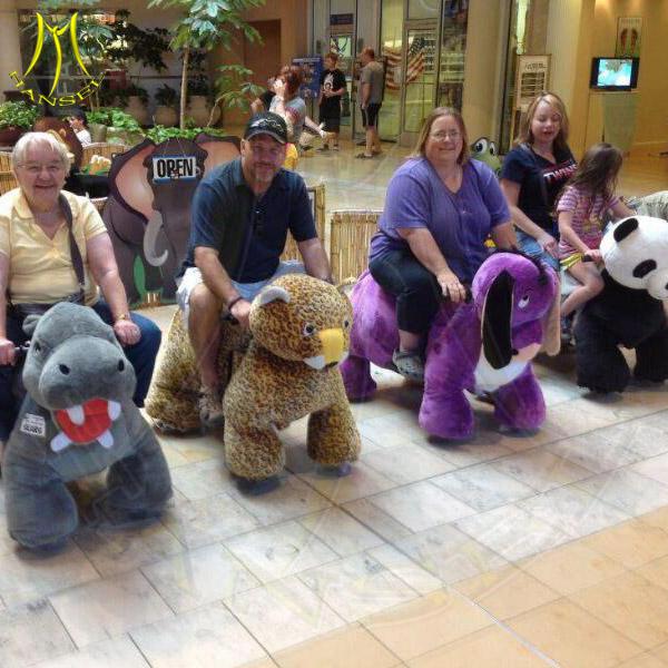 Hansel safari animal motorized ride indoor amusement park equipment electric stuffed animals adults can ride theme park