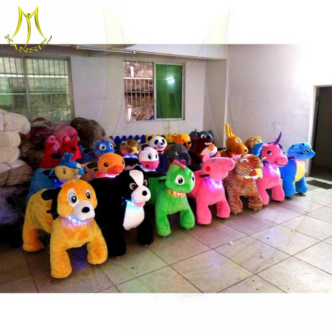 Hansel plush electrical animal toy kiddie rides kids for shopping centers ride on animals coin operated kids rides