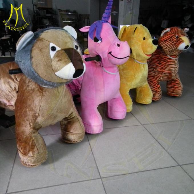 Hansel safari animal motorized ride indoor amusement park equipment electric stuffed animals adults can ride theme park