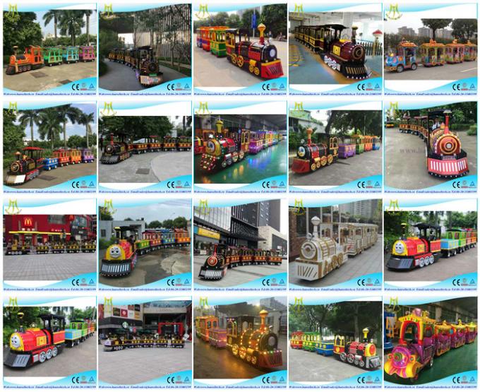 Hansel children park riders outdoor electric mall trains/kids electric amusement train rides for sale
