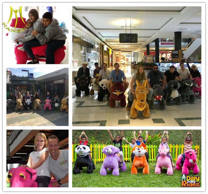 Hansel shopping mall electric scooter and stuffed ride on animals