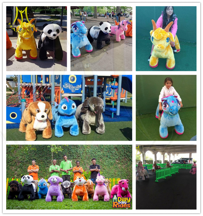 Hansel shopping mall adult size motorized stuffed animals kids ride on