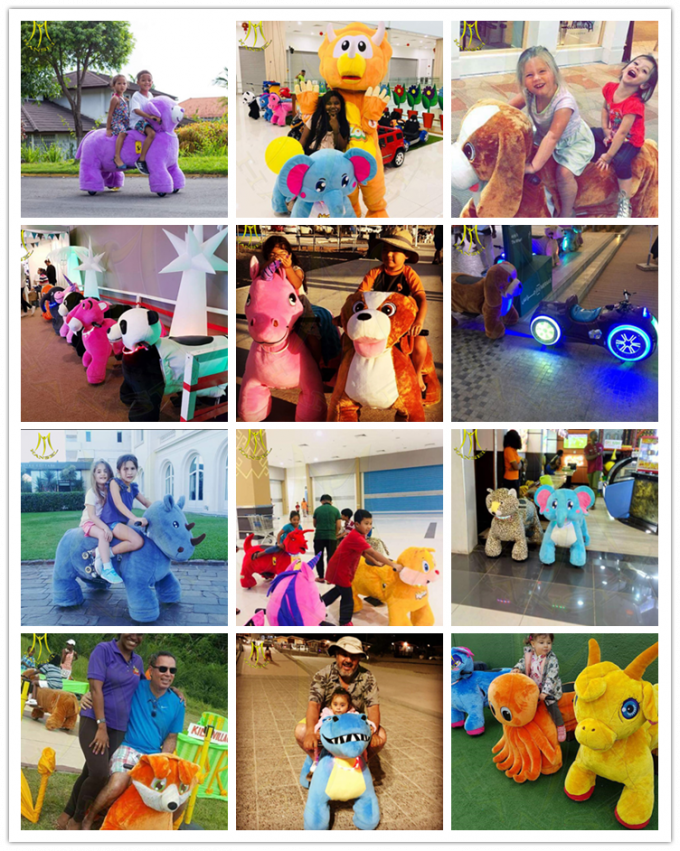 Hansel shopping mall indoor rides coin operated electric animal scooters