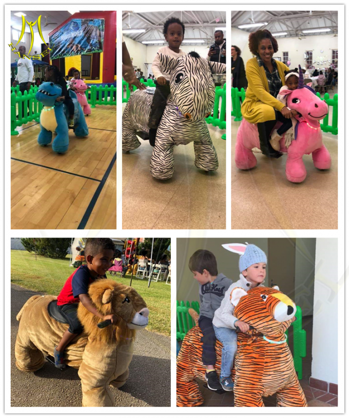 Hansel factory plush motorized riding animals walking ride on animal