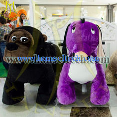 China Hansel battery coin operated animal dog ride for malls plush animal rides supplier