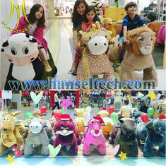 China Hansel battery mechanical walking animal rides with token opearted for kids in mall supplier