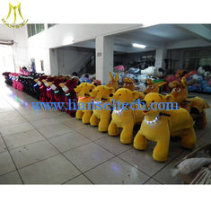 China Hansel Best selling coin operated kids mini rides electric motorcycle giant plush animals car in mall supplier