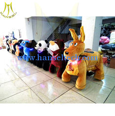 China Hansel factory direct big size plush animals 4 wheel kid stuffed zoo animal scooter supplier