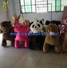 China Hansel battery animal scooter rides mechanical horses for children kiddie train ride game machine center moving rides supplier