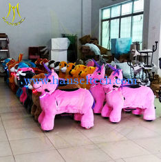 China Hansel cheap amusement ride kids battery powered animal bikes zippy animal scooter rides ride on horse toy pony supplier