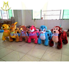 China Hansel coin operated kiddie rides for saleoutdoor games for kids safari animal motorized ride mall ride on toys supplier