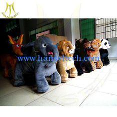 China Hansel kids rides amusement machines plush animal electric scooterelectric ride on horse toy rideable animal supplier