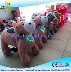 China Hansel amusement arcade games giant plush animals kids riding electric dog walking machine coin operated toy ride supplier