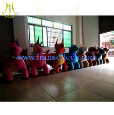 China Hansel entertainment coin operated drivable kids electric ride animal children indoor amusement park ride on cow toy supplier