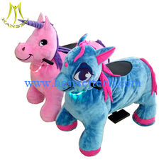 China Hansel cheap shopping mall rides on animals plush electrical animal toy car factory supplier