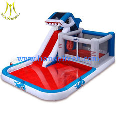 China Hansel cheap indoor bounce round inflatable water slide for outdoor playground wholesale supplier