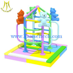 China Hansel  indoor theme park for kids soft play equipment climbing castle supplier