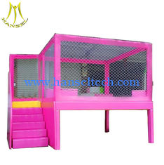 China Hansel children soft game indoor wooden playhouse indoor playhouse with slide supplier