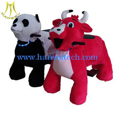 China Hansel  coin operated electric plush kids animal panda rider in parties supplier