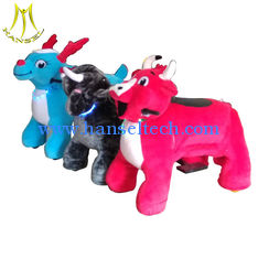 China Hansel popular carnival games plush electric ride on animals with 4 wheels supplier