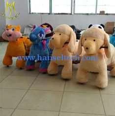 China Hansel safari plush animals funny moving animal horse rides toys for family parties supplier