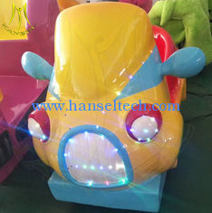 China Hansel hot selling fiberglass body coin operated kids electric ride on car supplier