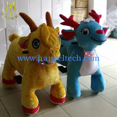 China Hansel  happy rider toys plush rocking horse riding  unicorn coin operated supplier