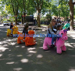 China Hansel kids amusement park equipment plush electric animal kids scooter supplier