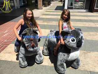 China Hansel low price coin operated mechanical zoo equipment horse with tokens supplier