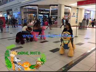 China Hansel  new plush rocking animals horse kids ride on animal amusement park supplier