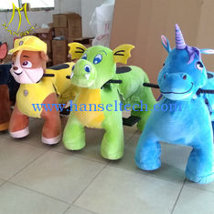 China Hansel  shopping mall animal large plush ride moving battery paw patrol toy on wheels  for children supplier