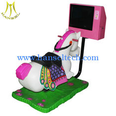 China Hansel shopping mall kids ride machine coin operated electric video horse rides supplier