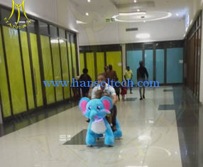 China Hansel battery operated plush electric ride on horse toy motorized elephant ride supplier