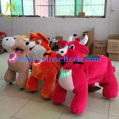 China Hansel  amusement kiddie ride on stuffed electric mountable animals for kids supplier