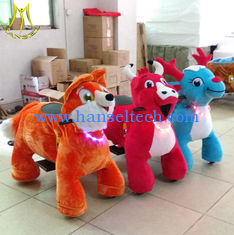 China Hansel  amusement games battery animal kids stuffed electric rides on animal supplier