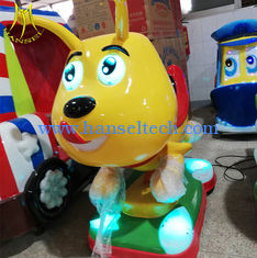 China Hansel  fiberglass kiddy ride machine funny racing car small amusement park kiddie ride supplier