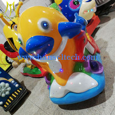 China Hansel  cheap fiber glass kiddie rides amusament coin kiddie rides dolphin supplier