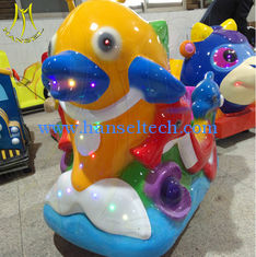 China Hansel mental base fiber glass coin operated electric swing kiddie rides supplier