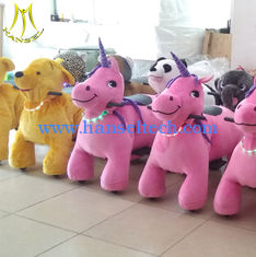 China Hansel battery operated plush animals for kids zoo animal scooter for rent supplier