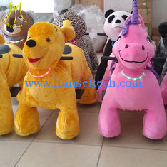China Hansel  Shopping Center plush electric zoo animal scooter with music kids ride on car supplier
