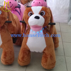 China Hansel children funfair plush battery operated plush electric ride on animals supplier