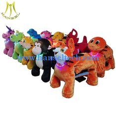 China Hansel  amusement park walking stuffed kids electric animal toy ride supplier