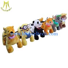 China Hansel  coin operated plush ride on toy dog walking machine for outdoor playground supplier