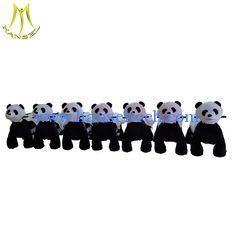 China Hansel coin operated plush walking bear stuffing animal machine riding panda toy supplier
