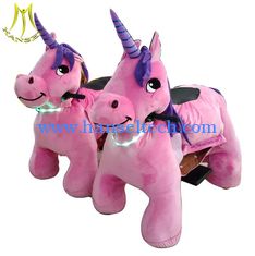 China Hansel indoor and outdoor children battery operated ride animals plush toy on wheels supplier