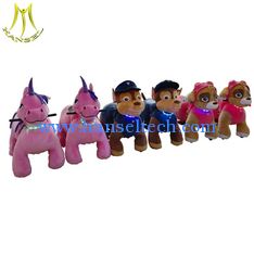 China Hansel  popular stuffed animals battery plush ride on animal amusement walking unicorn ride supplier