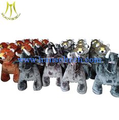 China Hansel shopping mall battery operated plush toys stuffed animals on wheels supplier