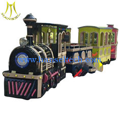 China Hansel   amusement park rides battery power electric ride on trackless train supplier