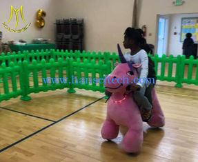 China Hansel CE certificate electric kids walking motorized plush riding animals in mall supplier